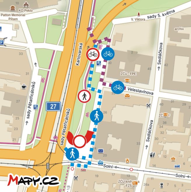 250307_MAPA_pěšo+cyklo_uHlPošty_FIN 250307_MAPA_pěšo+cyklo_uHlPošty_FIN