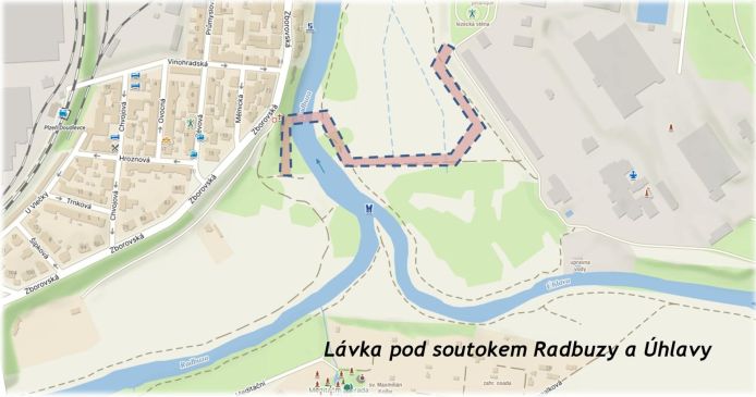 Lávka pod soutokem Lávka pod soutokem